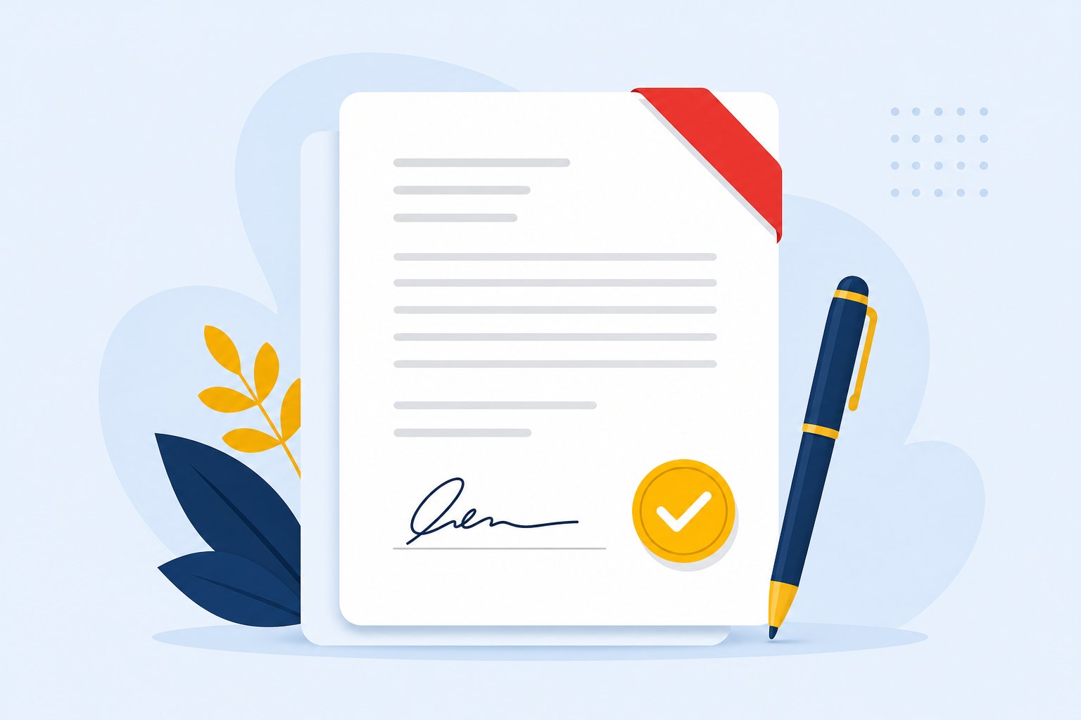 A signature image placed cleanly on the signature line of a PDF